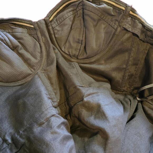 Floreat by Anthropologie Embroidered Polka Dot Blue Gold Strapless Dress Size 0 - Picture 6 of 9